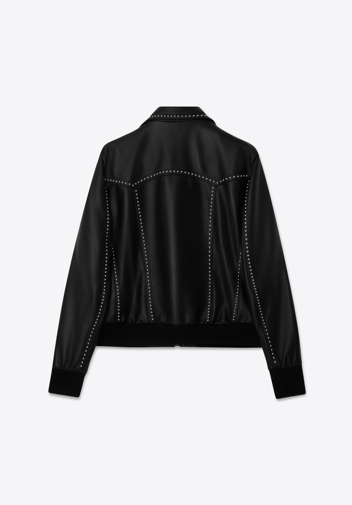 【タグ付き新品】JUEMI LeatherShorts M BLACK BLK DNM LEATHER JACKET 77 BLACK STUDDED | REVERSIBLE