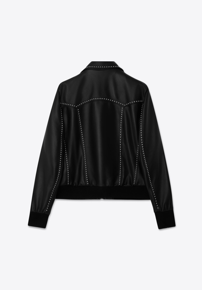 BLK DNM LEATHER JACKET 77 BLACK STUDDED outlook