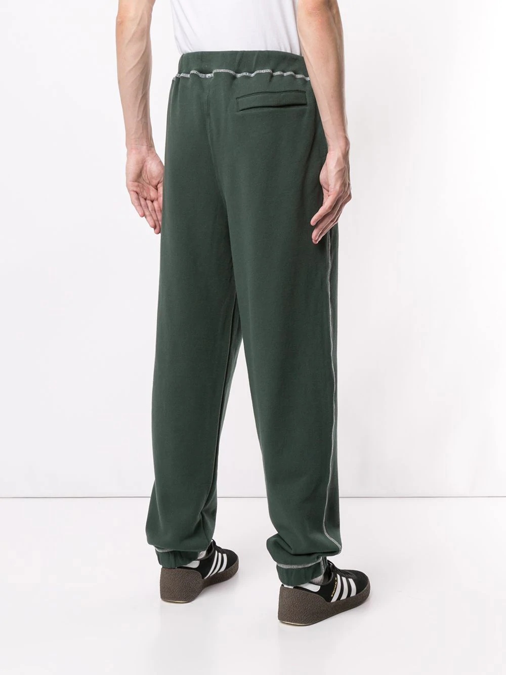 logo embroidered track trousers - 4