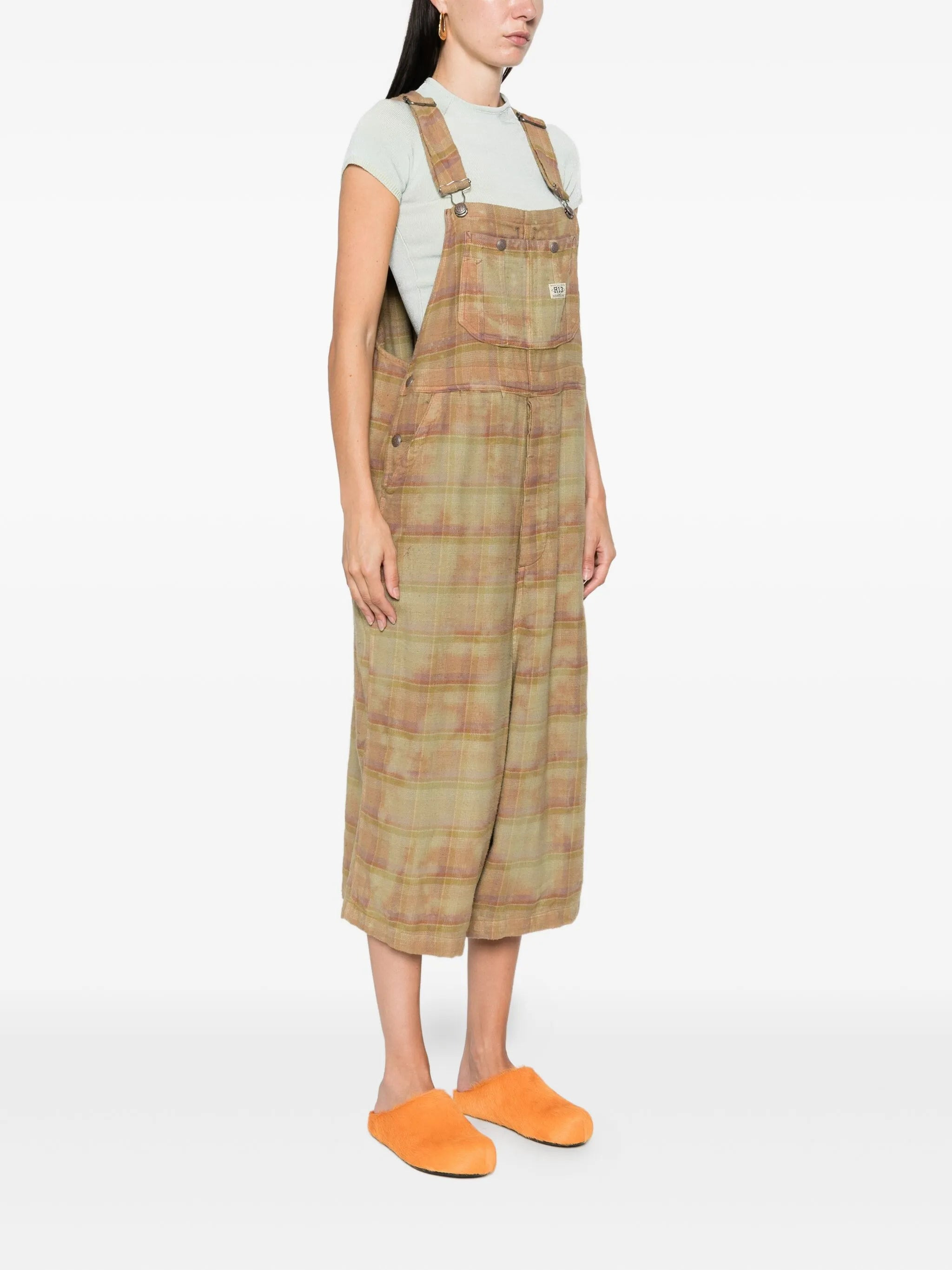 R13 Jumbo Plaid Cotton Jumpsuits - 2
