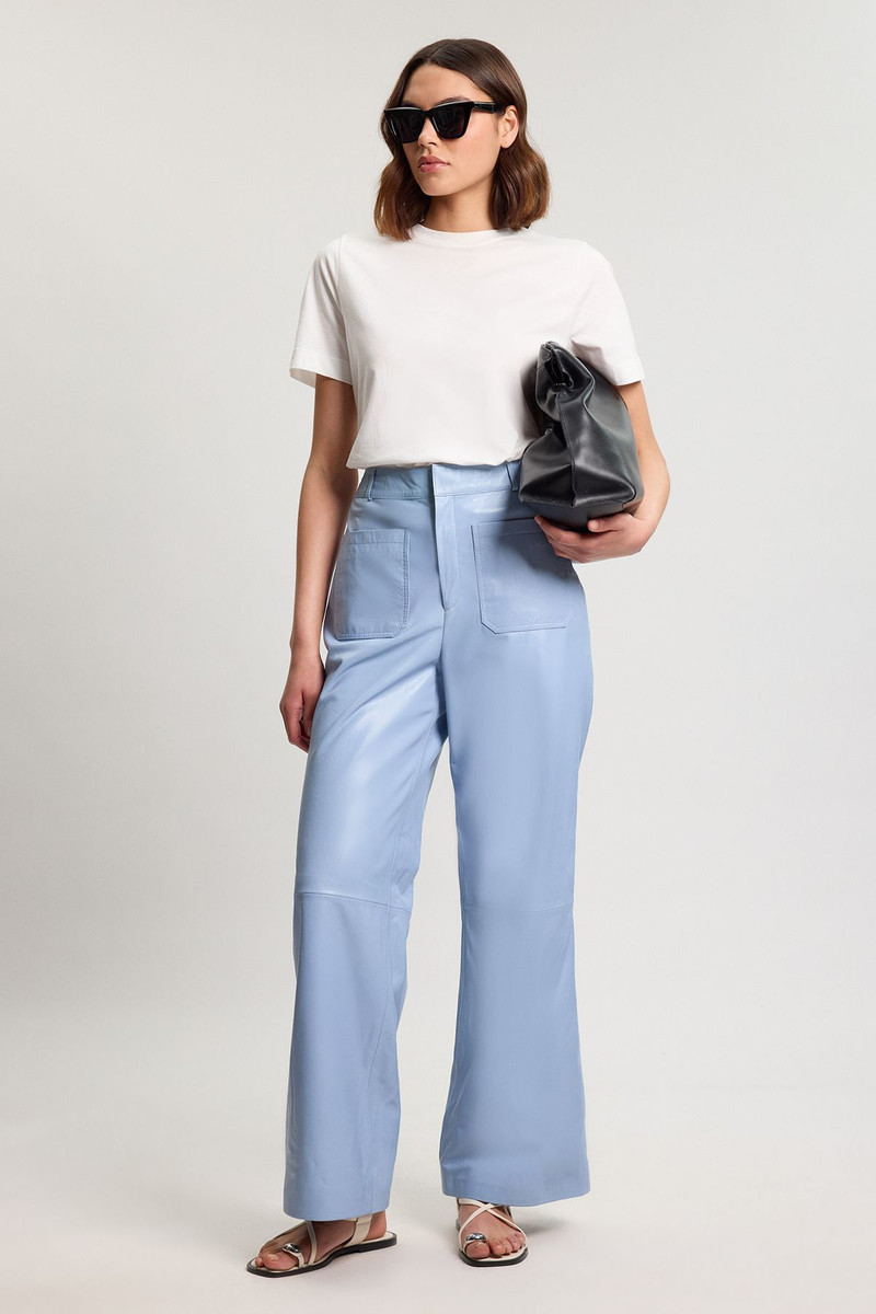 Leather Straight Leg Trouser 1