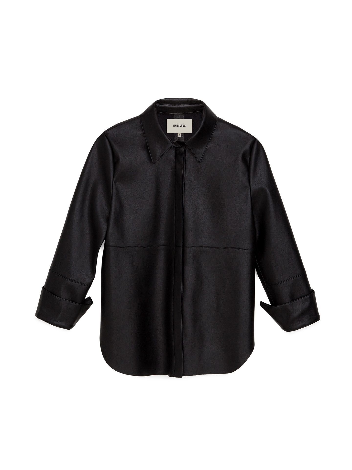 NAUM - Alt leather shirt - Black - 1