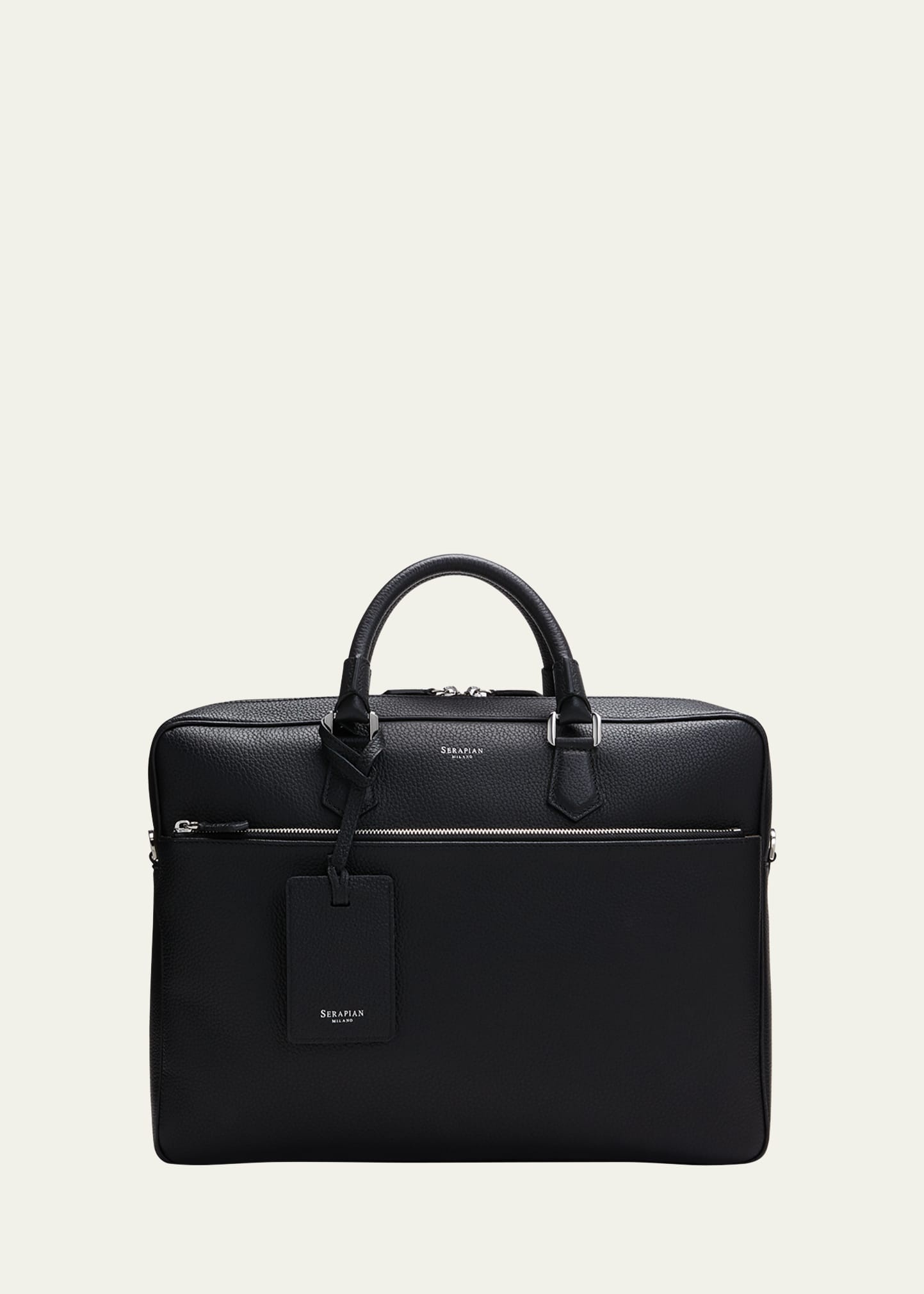 Men's Cachemire Leather Slim Briefcase - 1