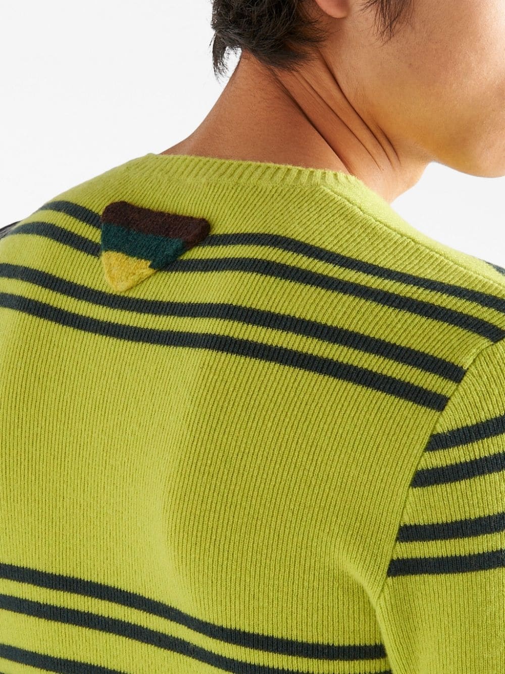 striped lambswool jumper - 5