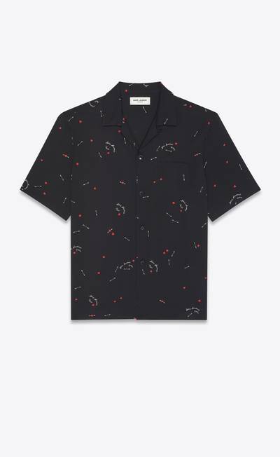 SAINT LAURENT shark-collar shirt in saint laurent cupid print outlook