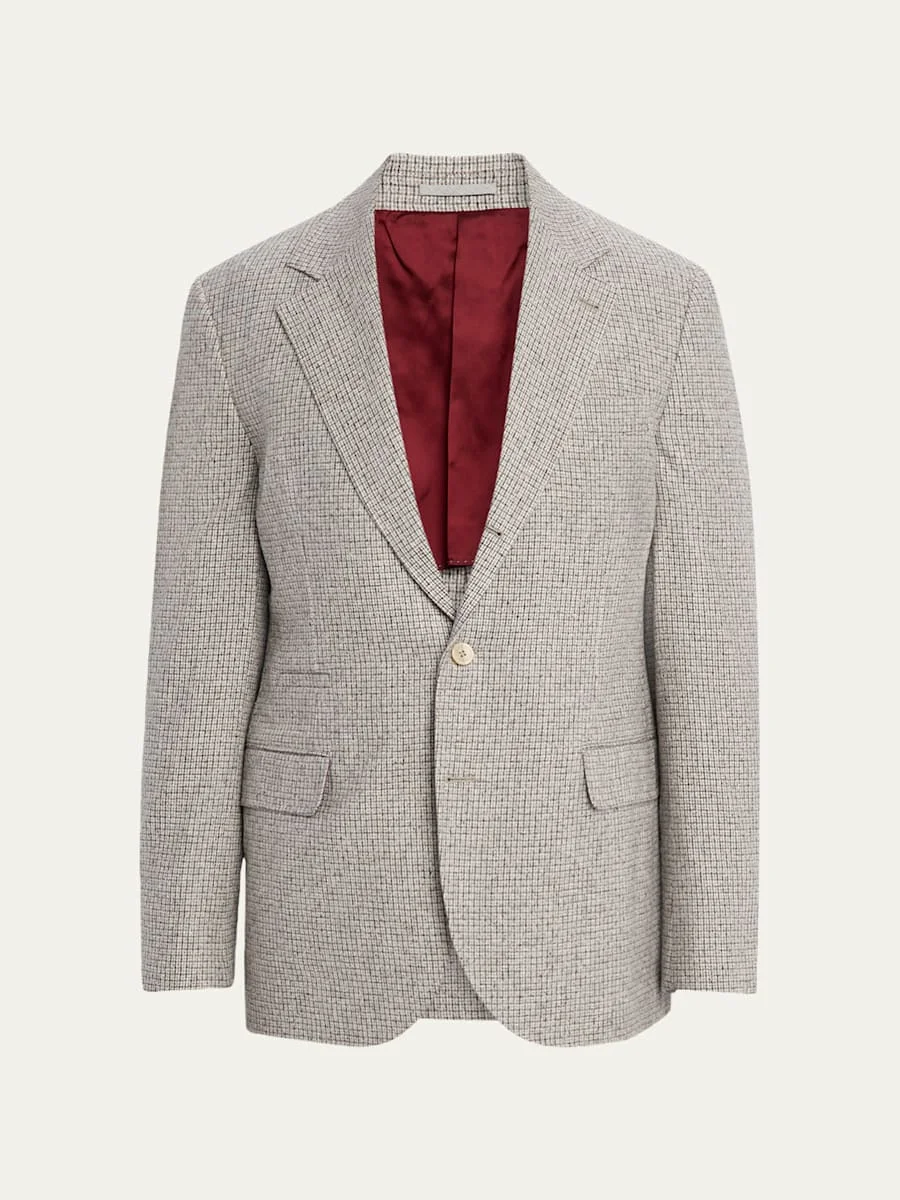 Men's Micro-Check Houndstooth Sport Coat - 1