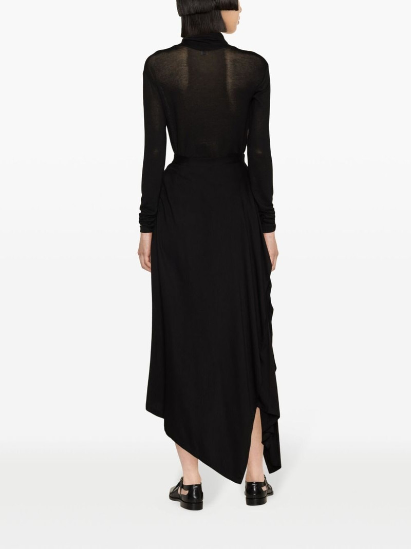 ruffled-detail asymmetric maxi skirt 4