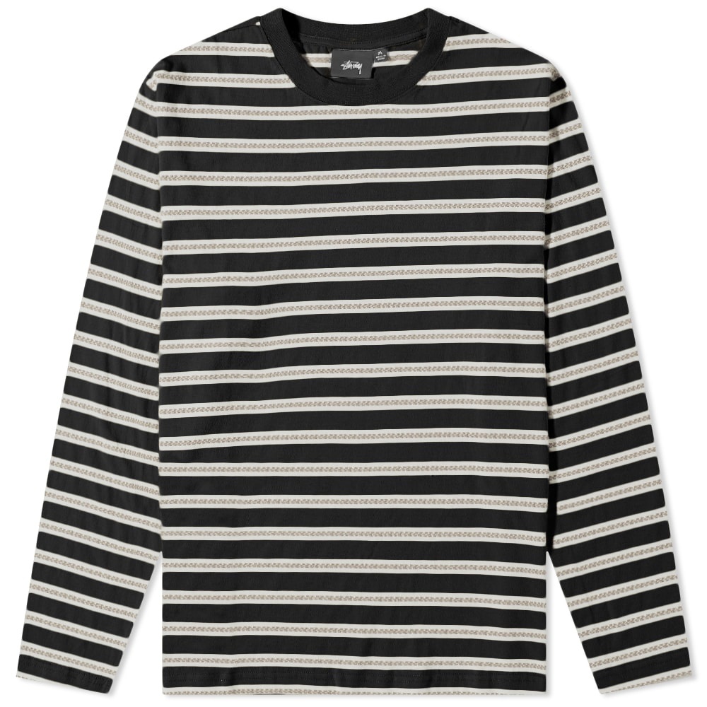 Stussy Multi Colour Striped Crew Sweat - 1