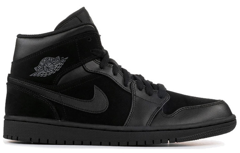 Jordan Air Jordan 1 Mid 'Triple Black 2018' 554724-050 outlook