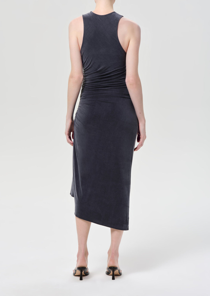 AGOLDE ANYA MIDI DRESS IN GREY outlook