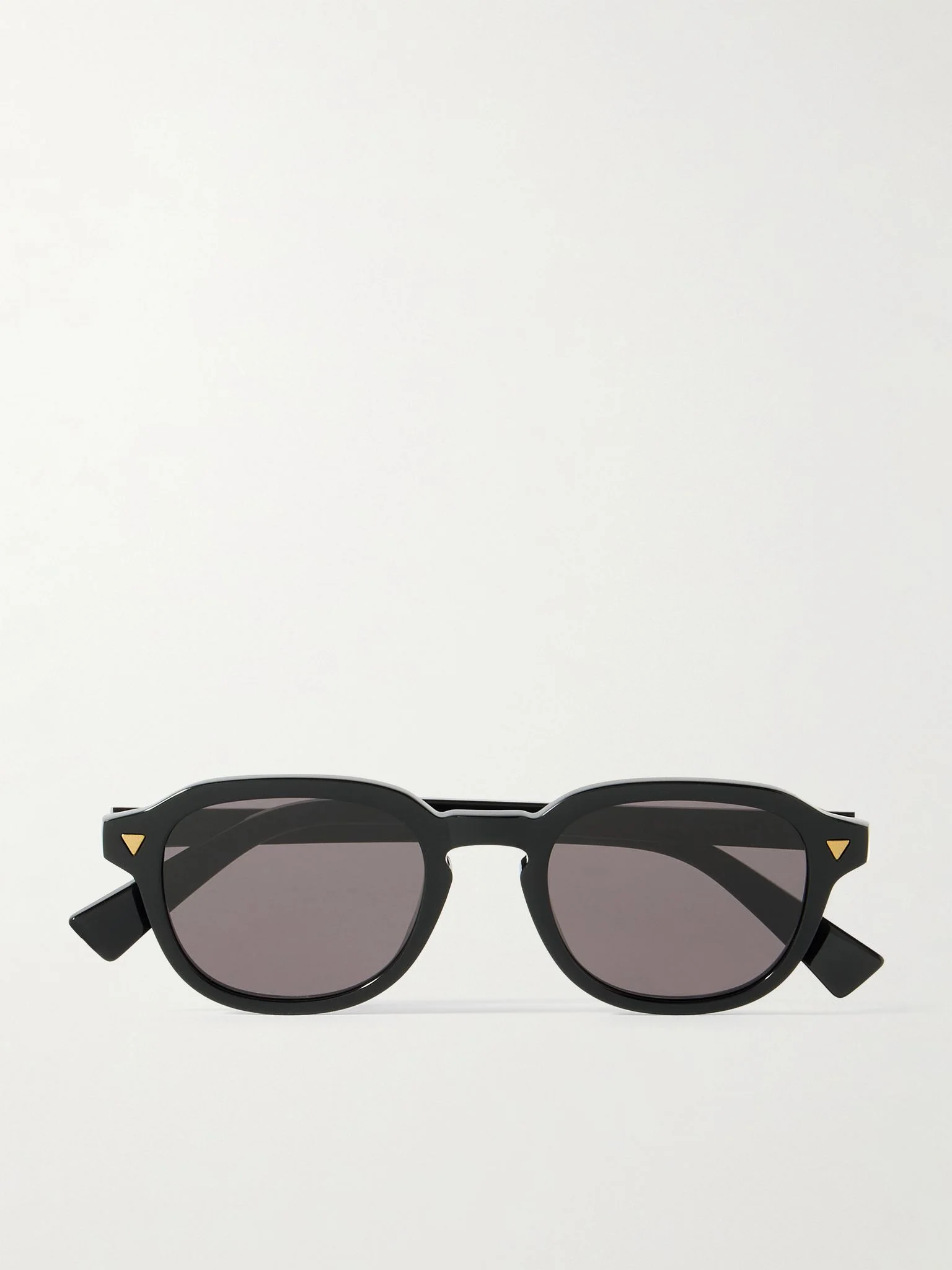 Round-Frame Recycled-Acetate Sunglasses Gray - 1