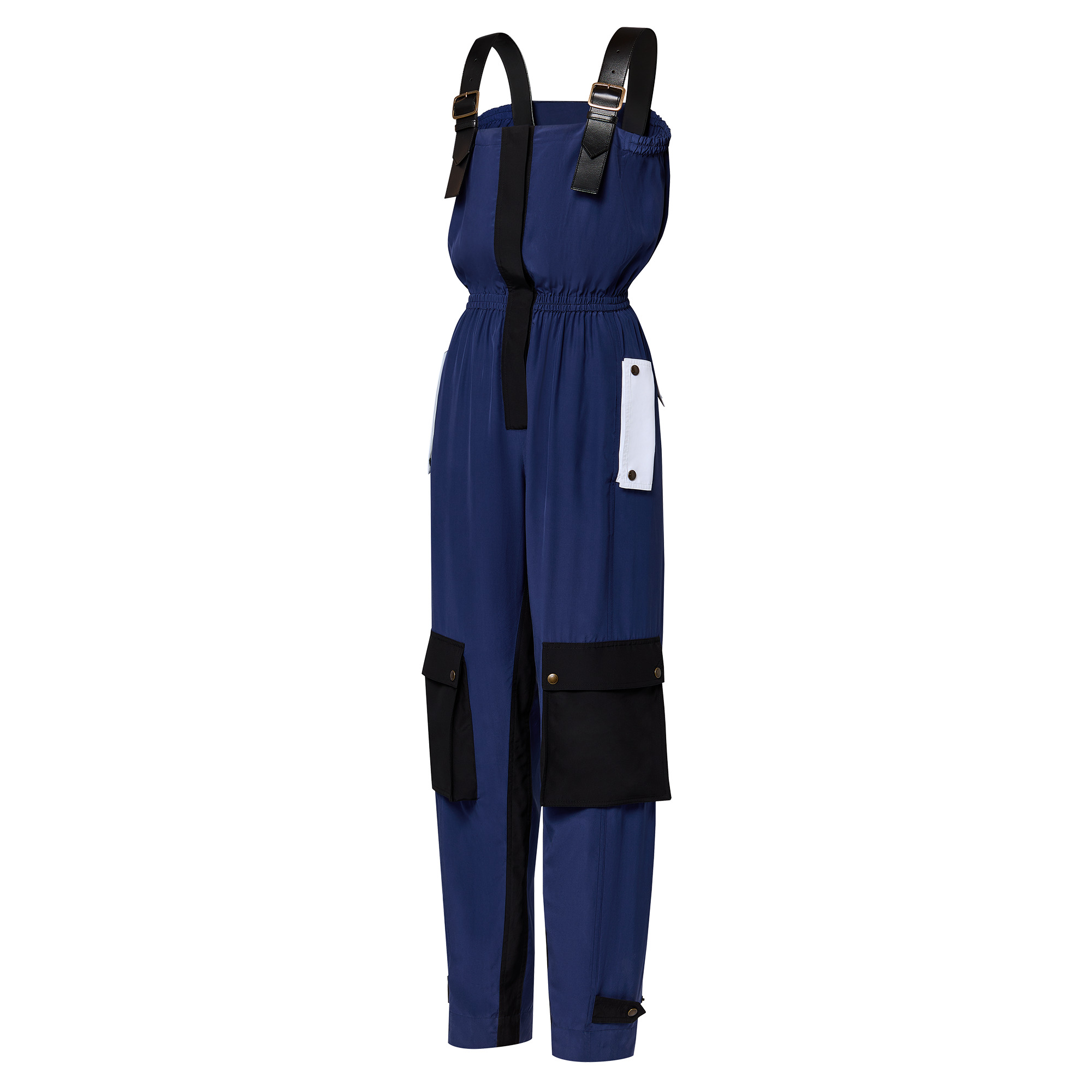 Color-Blocked Cargo Jumpsuit - 2