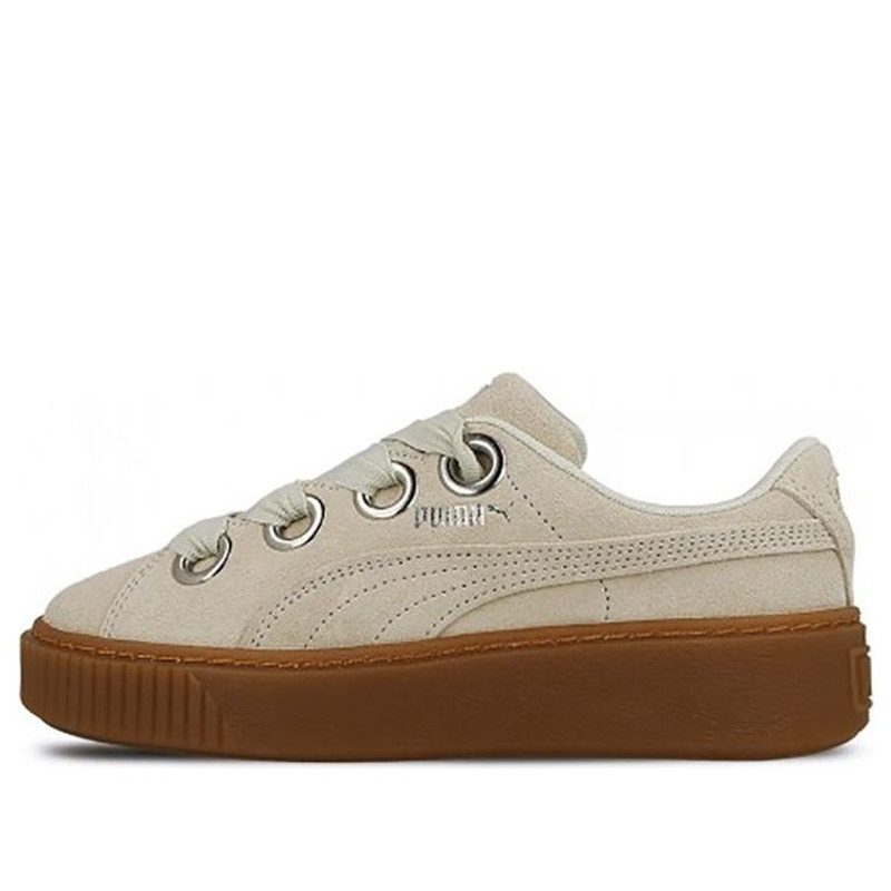 (WMNS) PUMA Platform Kiss Suede 'White' 366461-02 - 1