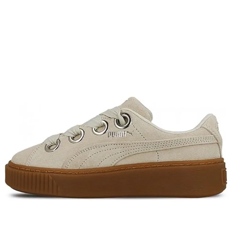 (WMNS) PUMA Platform Kiss Suede 'White' 366461-02 - 1