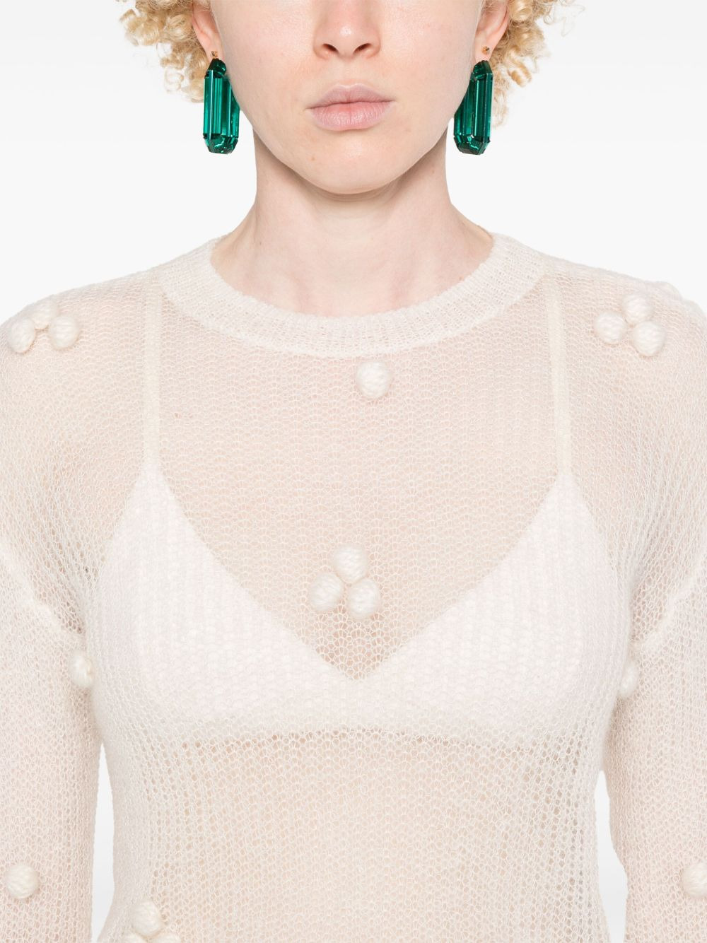 appliqué-detail sweater - 5