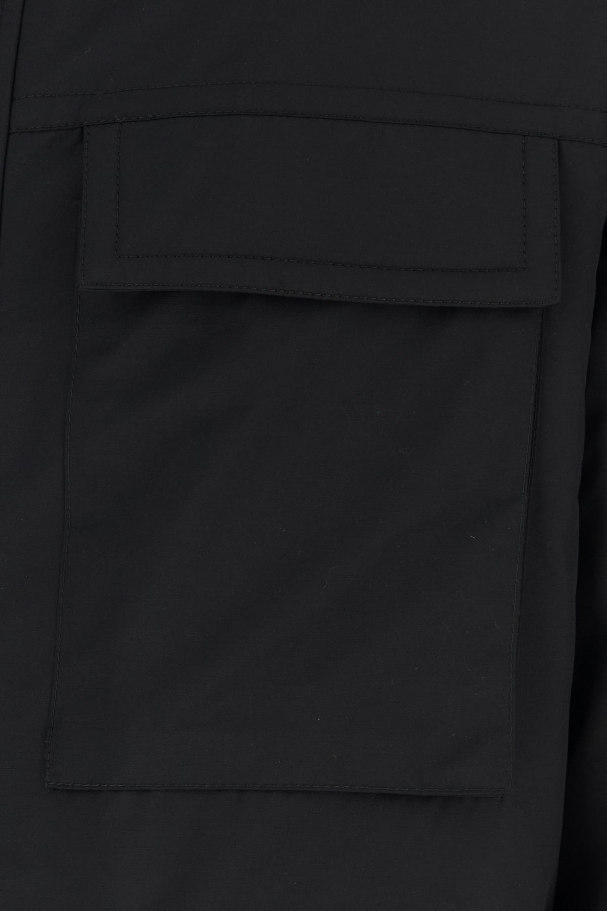 Black wool blend padded jacket - 3