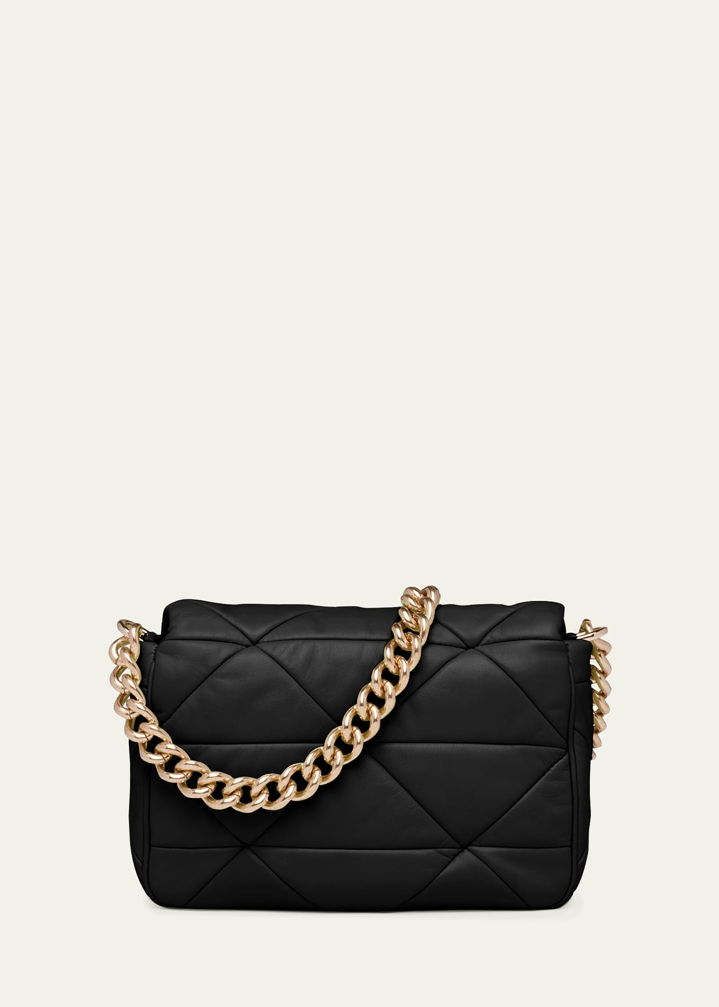 System Triangle Quilted Napa Mini Shoulder Bag - 3