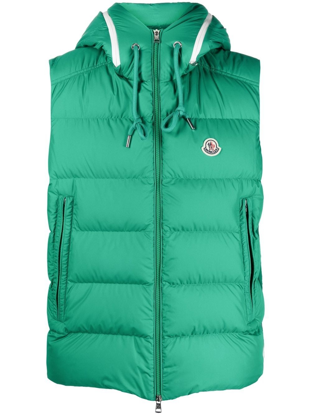 padded logo-patch detail gilet - 1