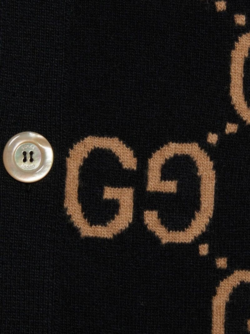 GG motif button-up cardigan - 2