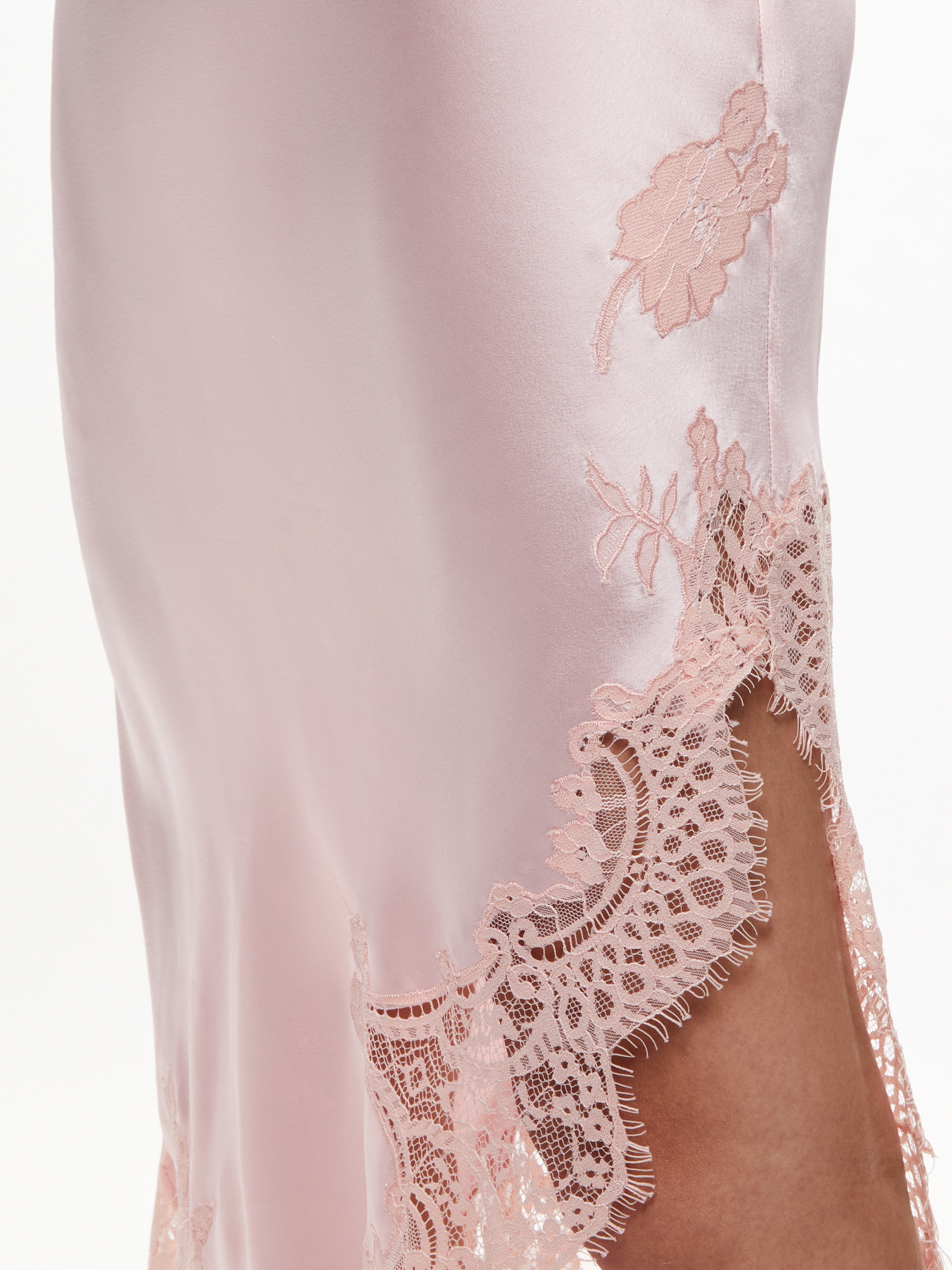 TONIA LACE TRIM ASYMMETRIC MIDI SKIRT - 5