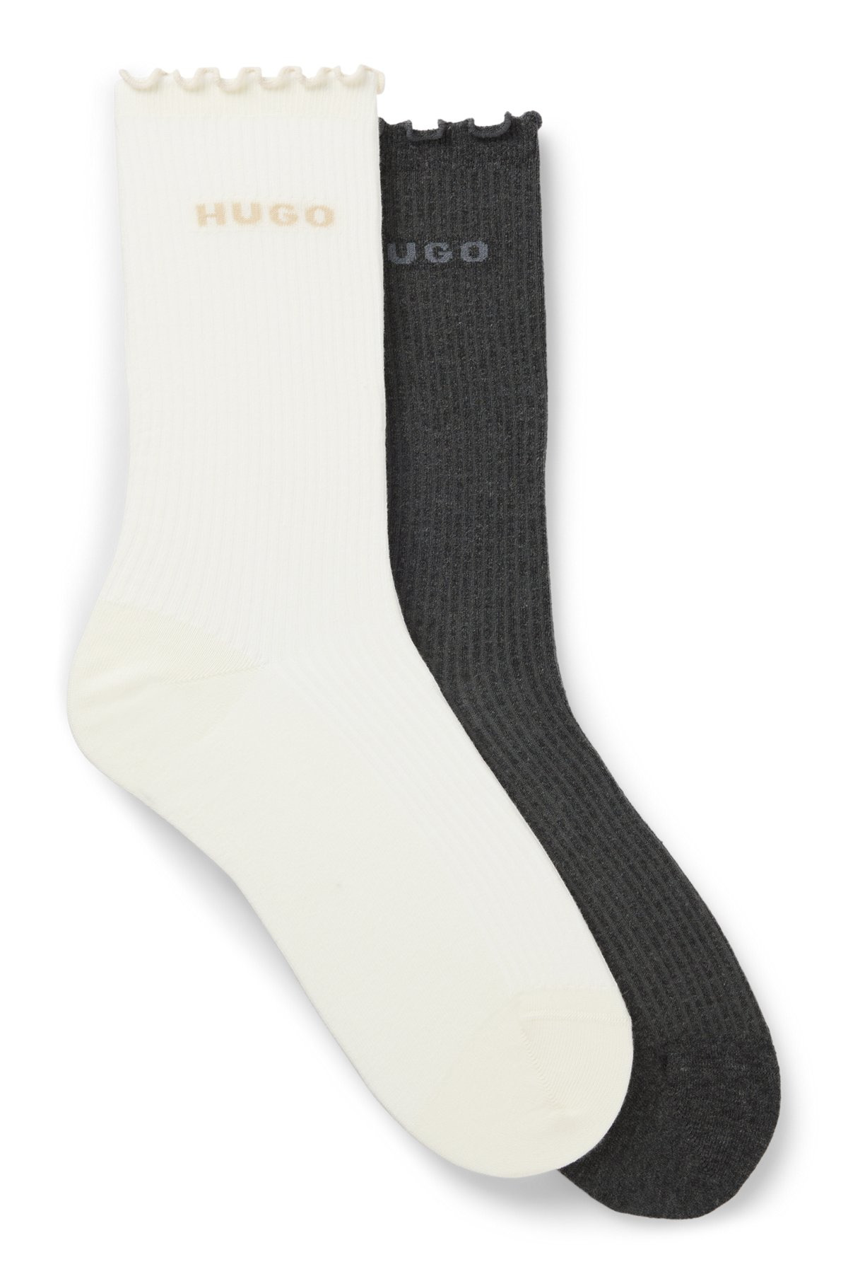 TWO-PACK OF REGULAR-LENGTH SOCKS WITH LETTUCE CUFF - 1