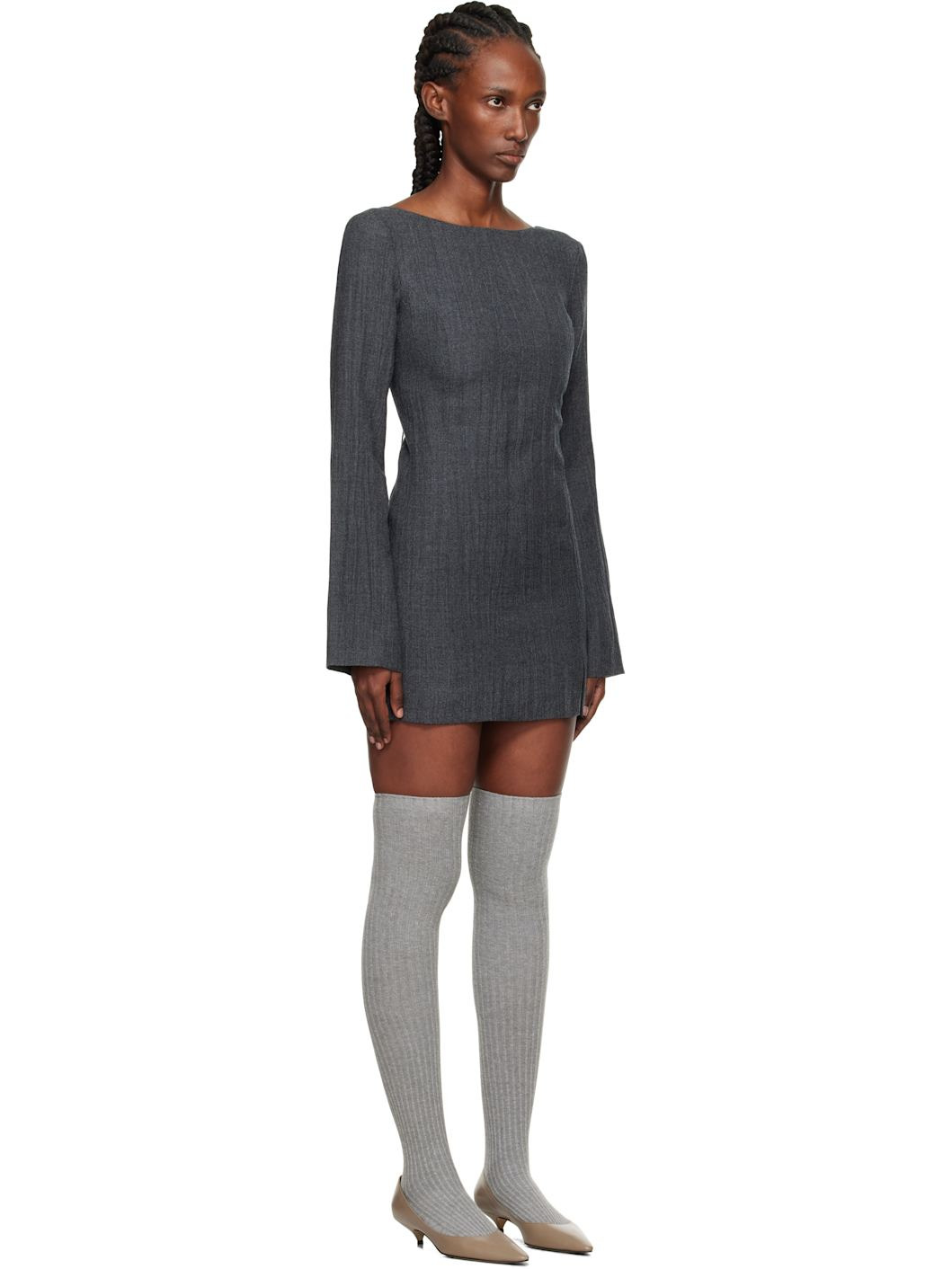 Gray Firm Minidress - 2