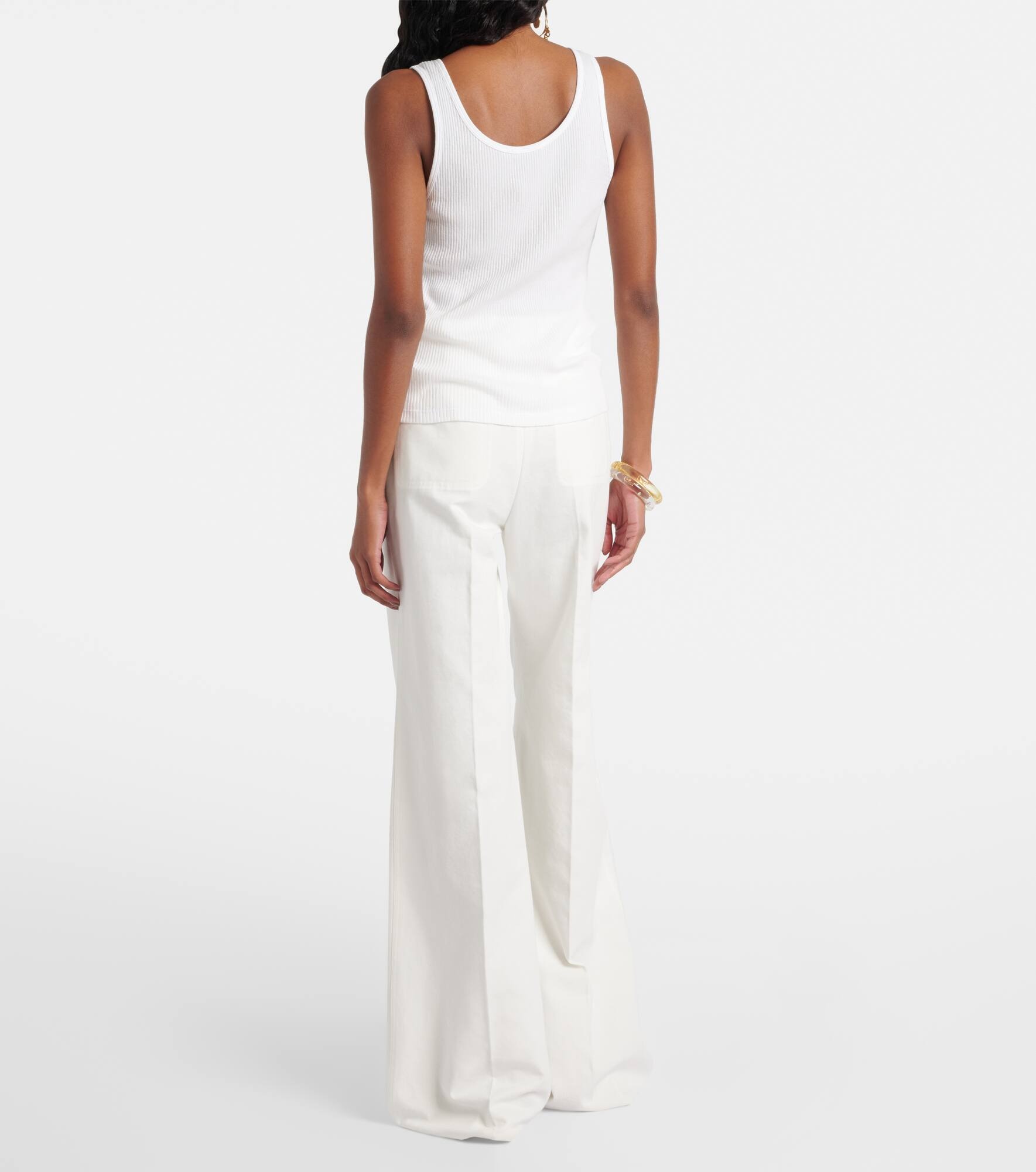 Logo cotton jersey tank top - 3