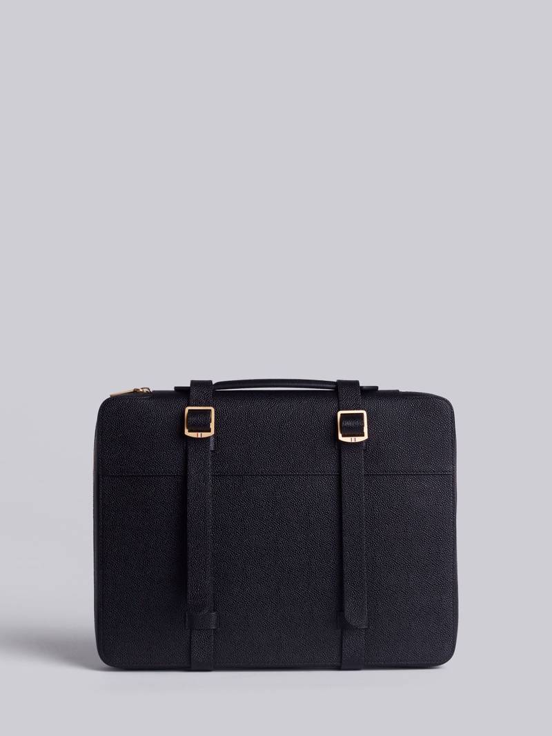 Handle Zip Top Artist Folio In Pebble Grain 3