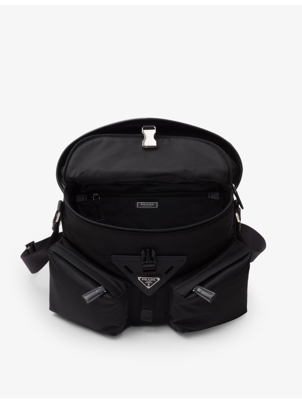 Re-Nylon recycled-nylon and leather shoulder bag - 4