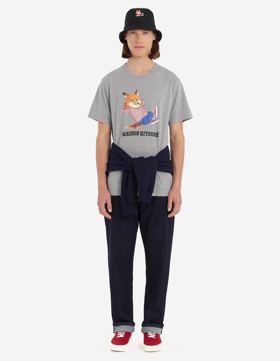 FRENCHIE DRESSED FOX PRINT CLASSIC TEE-SHIRT - 2