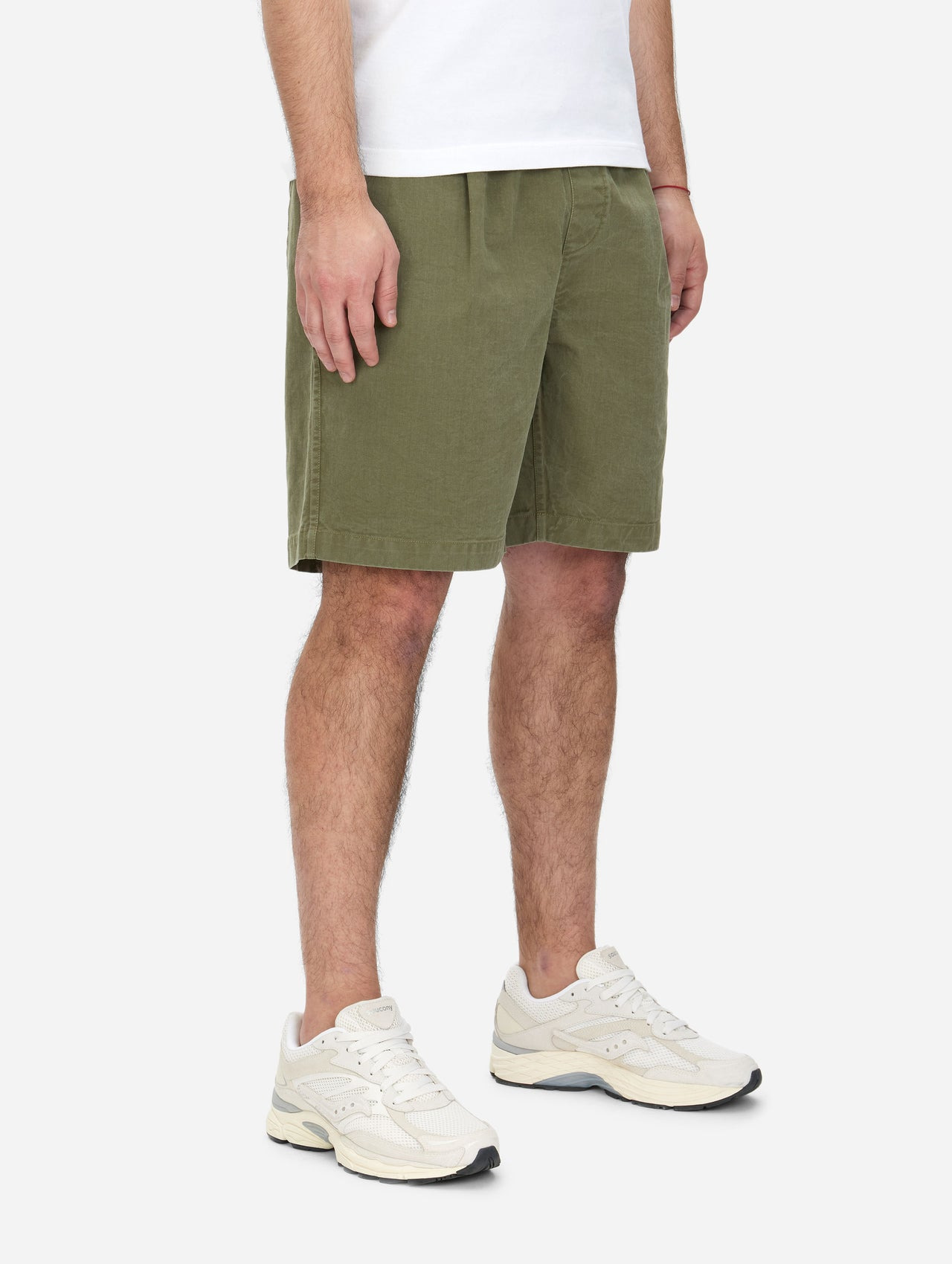 Drawstring Shorts - Olive Twill - 4