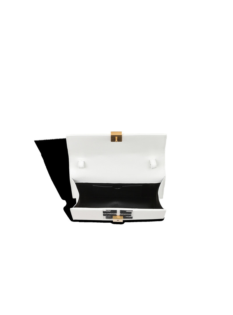 Mini-sized bicolor jacquard and leather panel 1945 bag 6