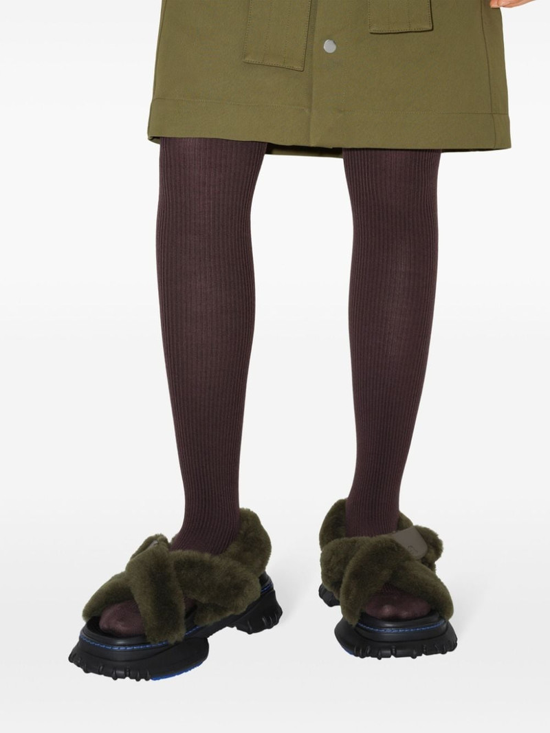 shearling pebble sandals 6