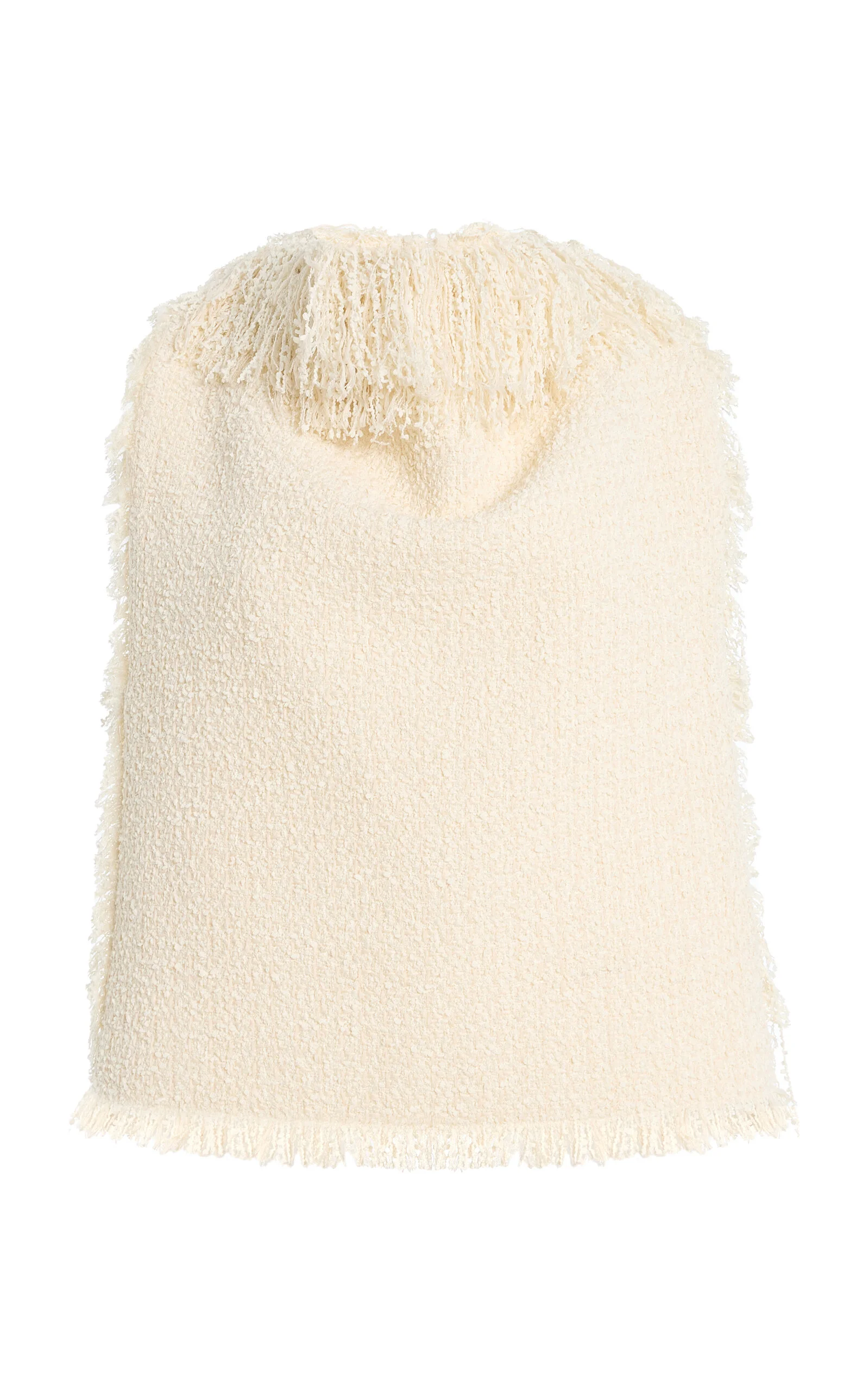 Textured Fringed Boucle Top - 1