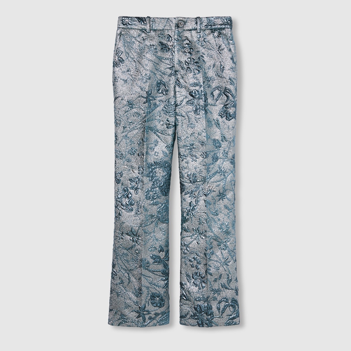 Flared floral lamé brocade pant - 1
