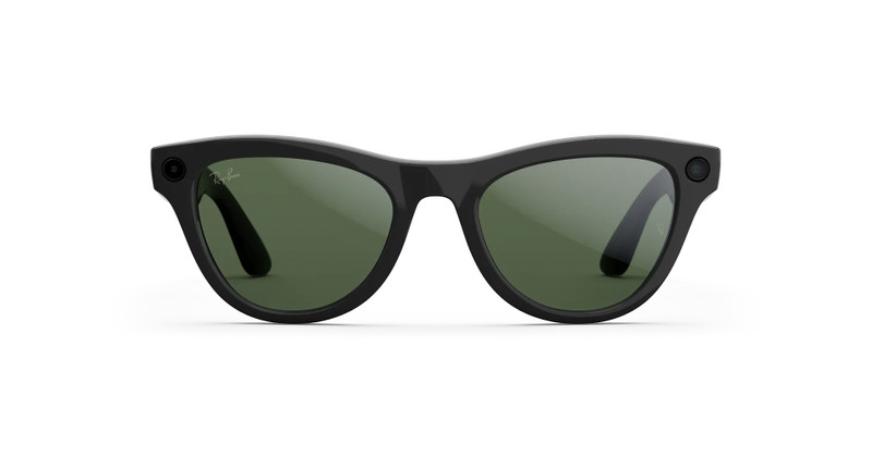 Ray-Ban Meta Skyler (Gen 2) Shiny Black Transitions® Graphite Green Lenses 1
