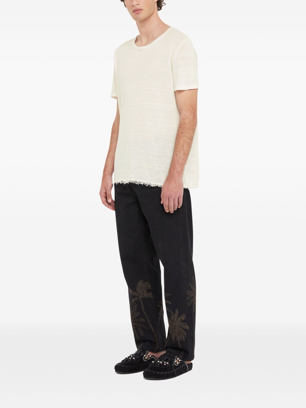 linen knitted T-shirt - 4