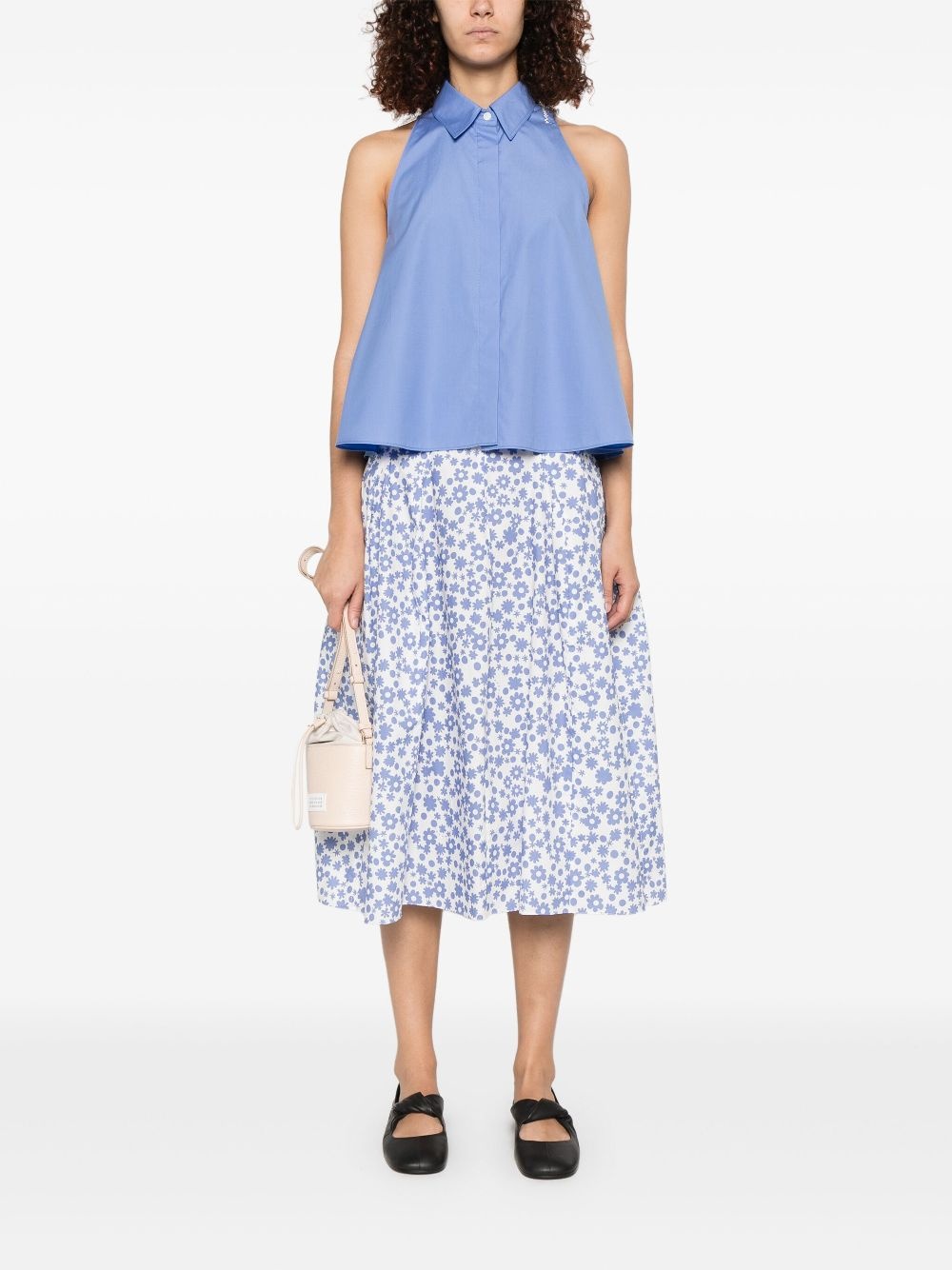 poplin midi skirt - 2