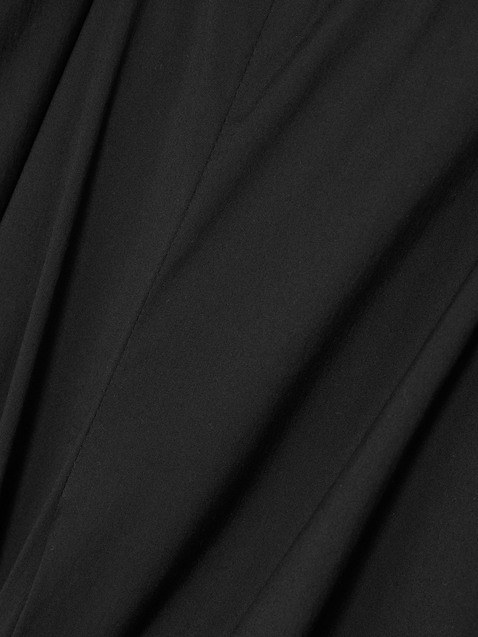 Rio cotton-blend poplin wide-leg pants Black - 4