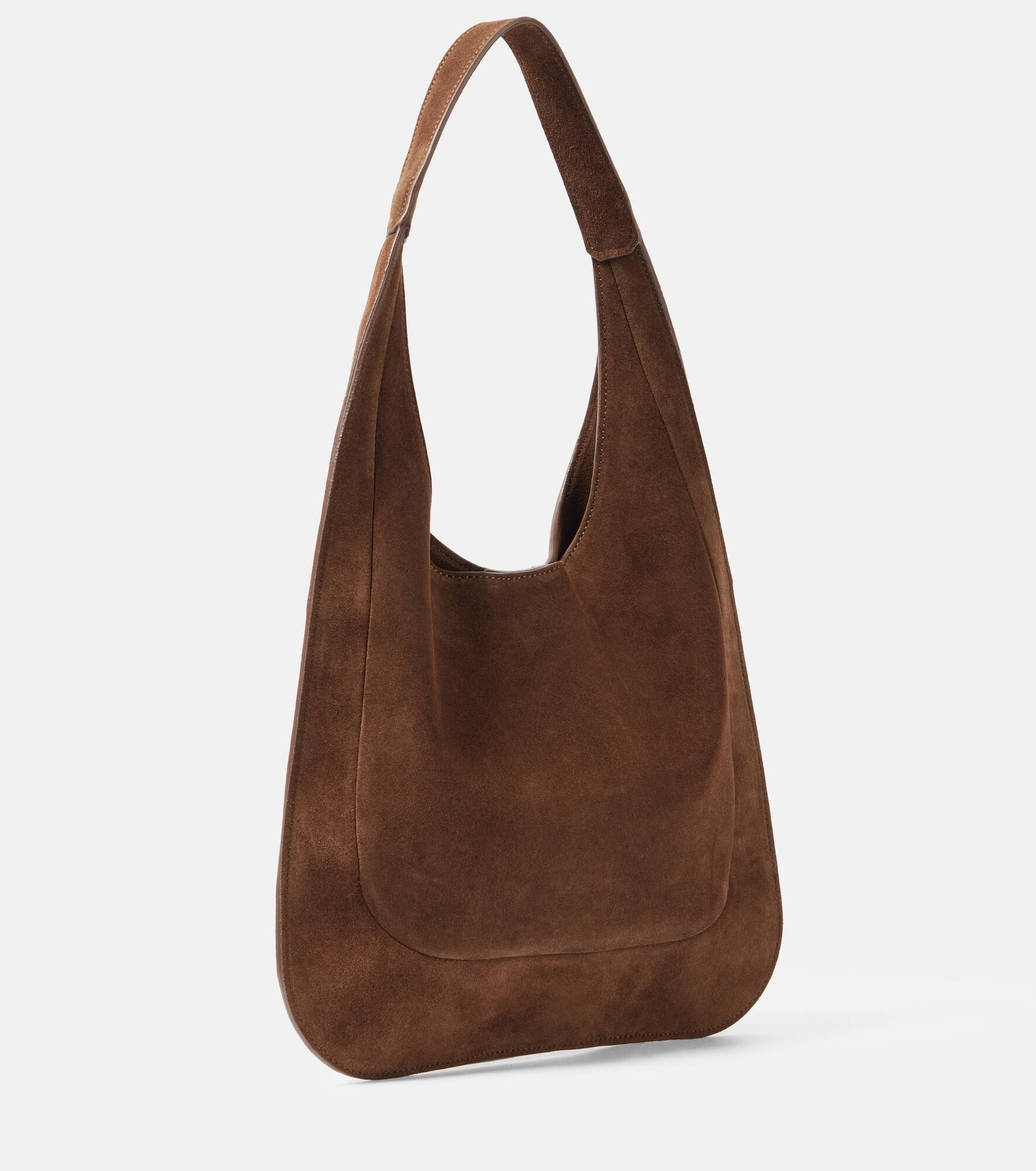 Midi suede shoulder bag - 4