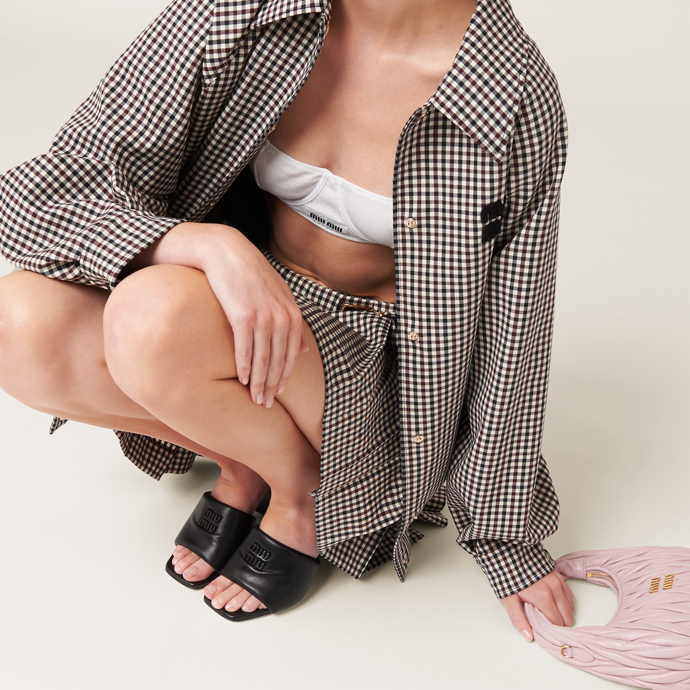 Padded leather sandals - 4