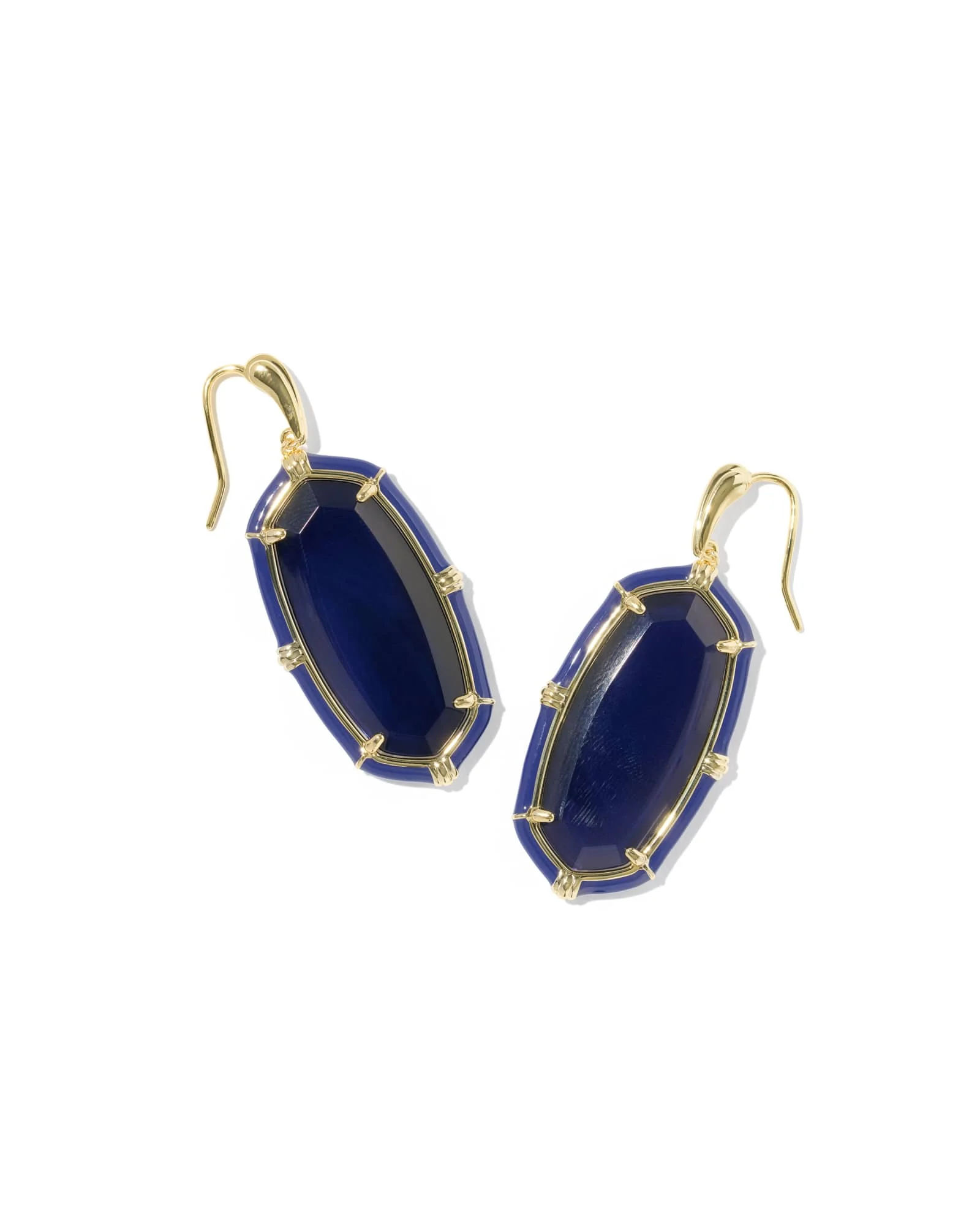 Elle Gold Enamel Drop Earrings - 1