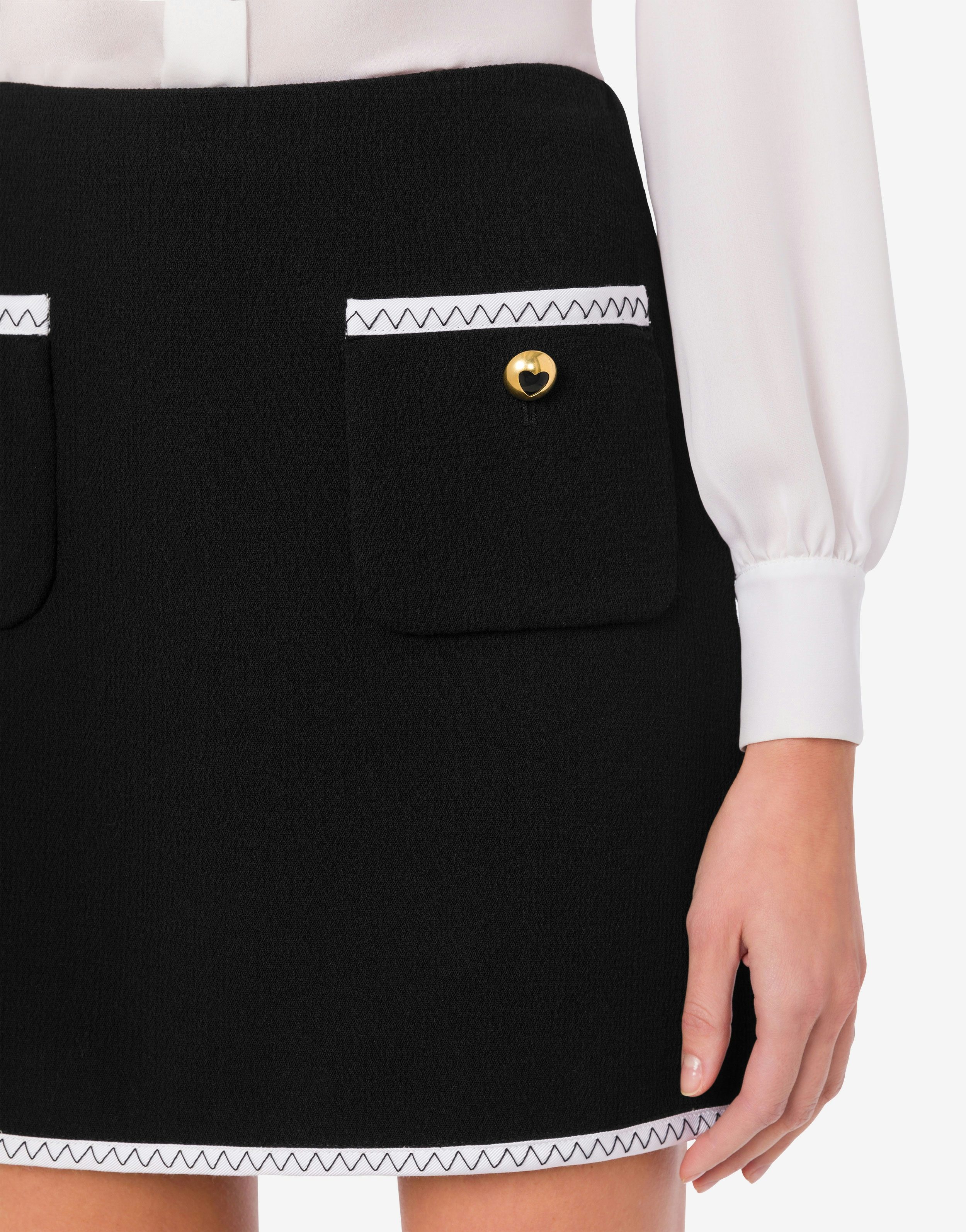 GOLD HEART BUTTONS MINISKIRT - 4