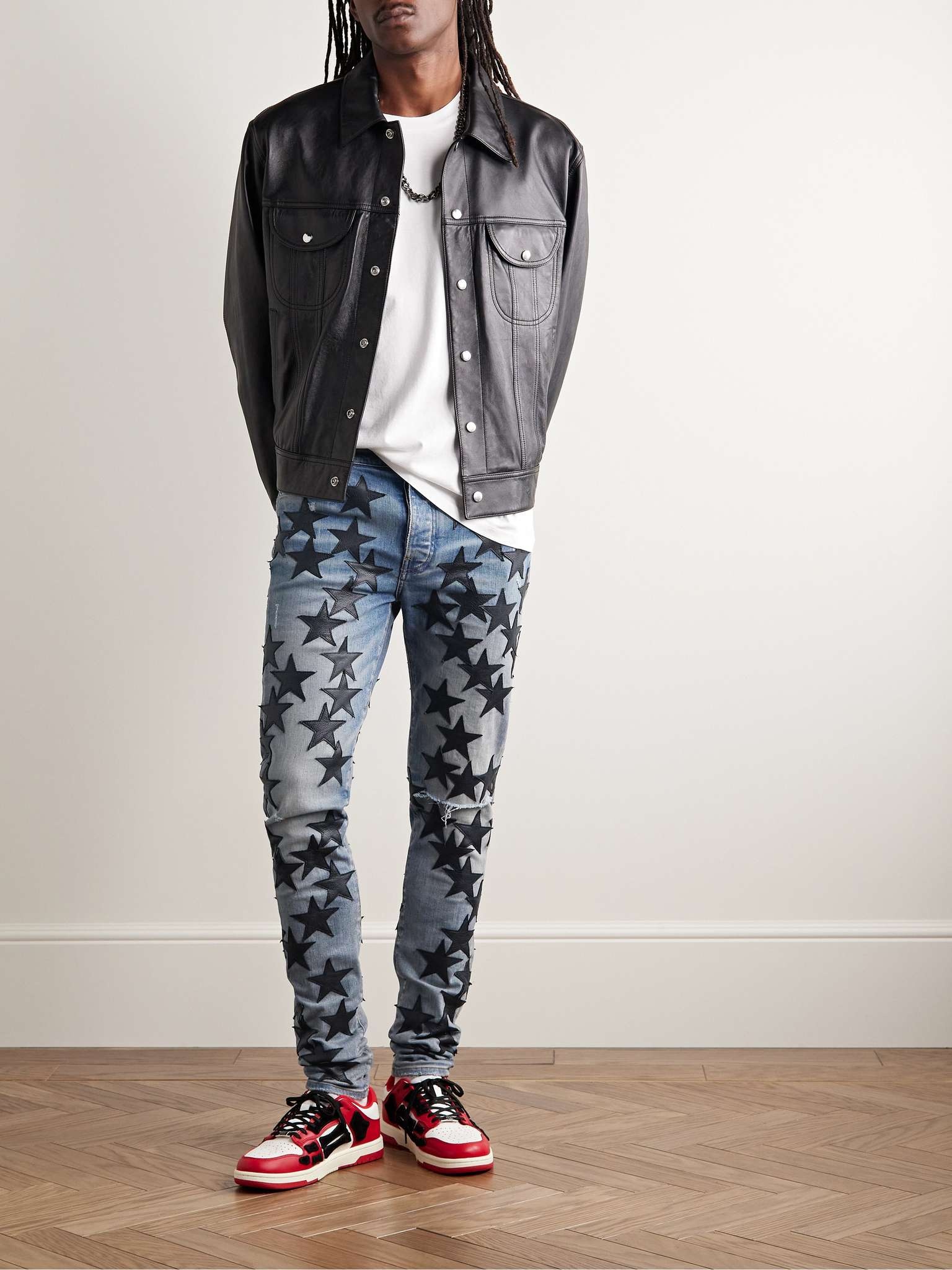 AMIRI CHEMIST LEATHER STARS JEAN | REVERSIBLE