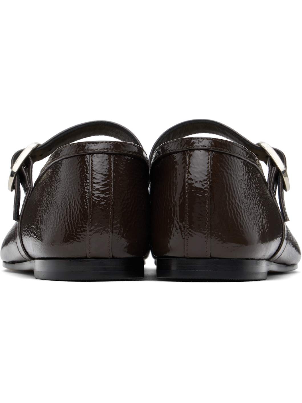 Brown Ballet Mary Jane Ballerina Flats - 2