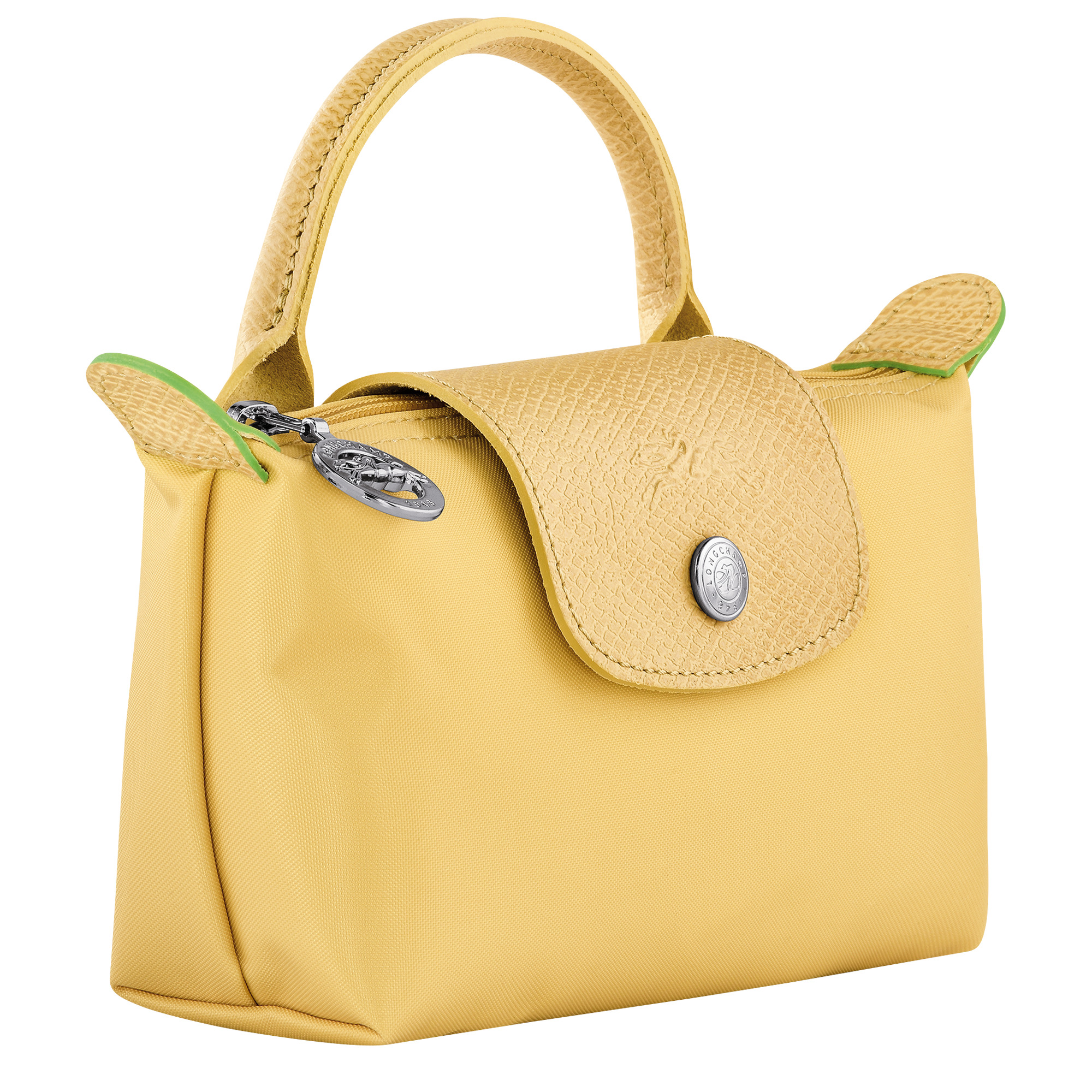 Le Pliage Green Pouch with handle Wheat - Recycled canvas - 3