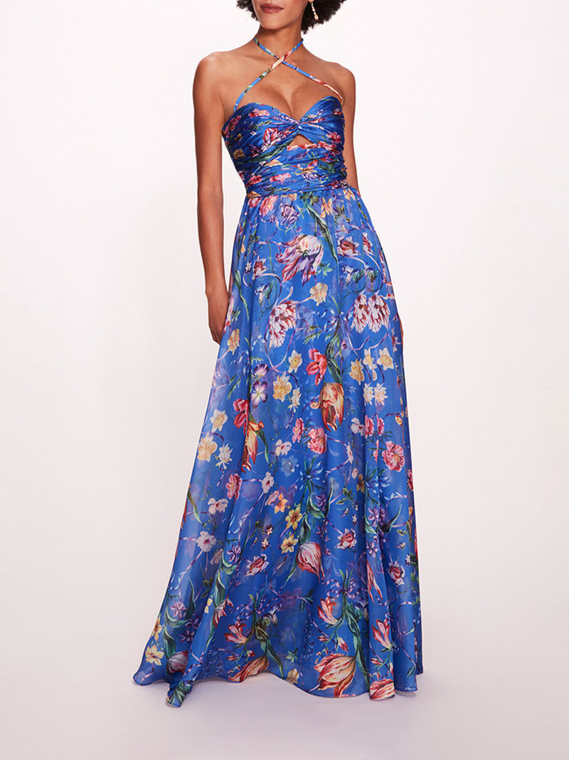 Marchesa RIBBONS CAPE GOWN outlook