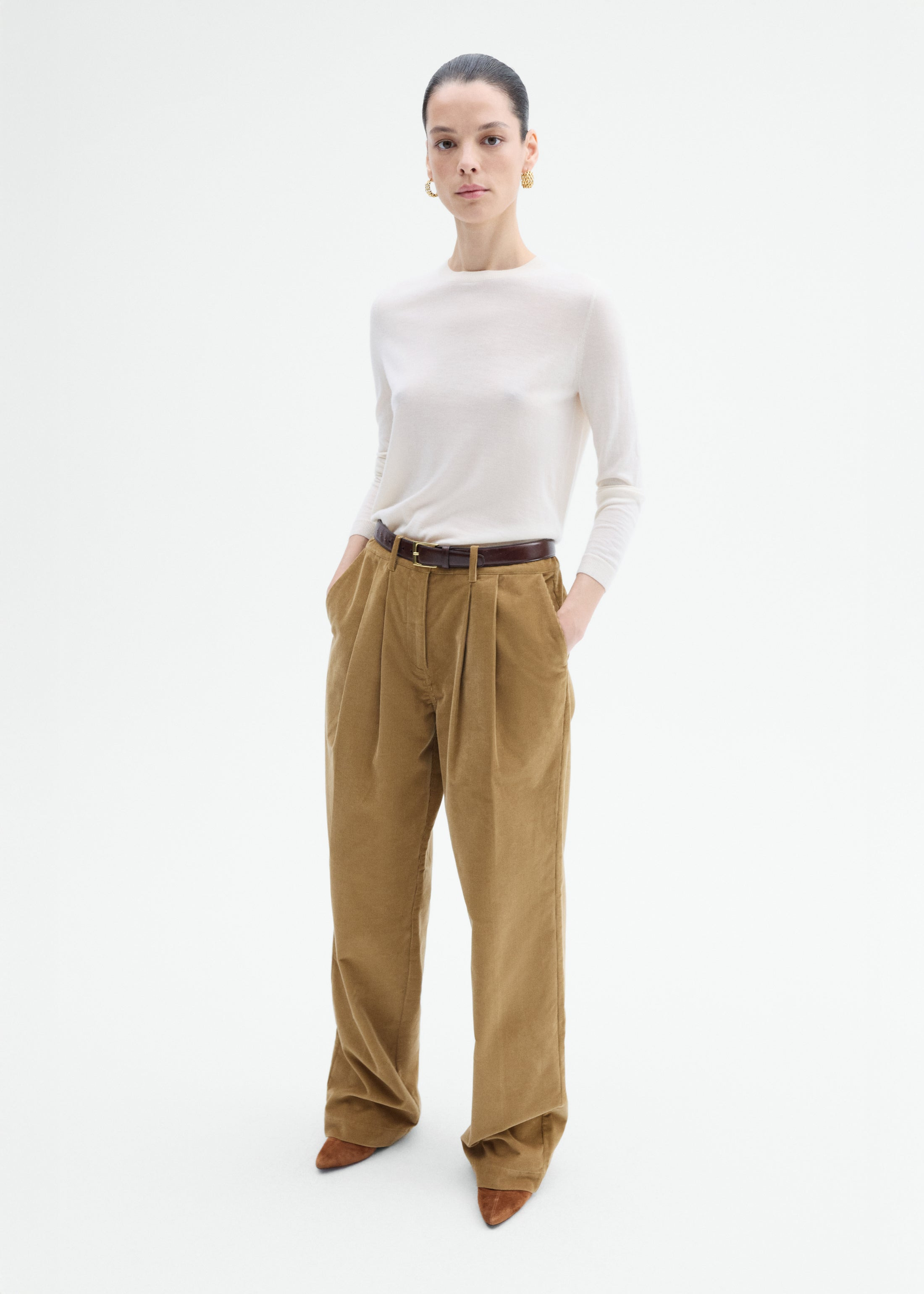 Long Sleeve Crew in Fine Cashmere - 3