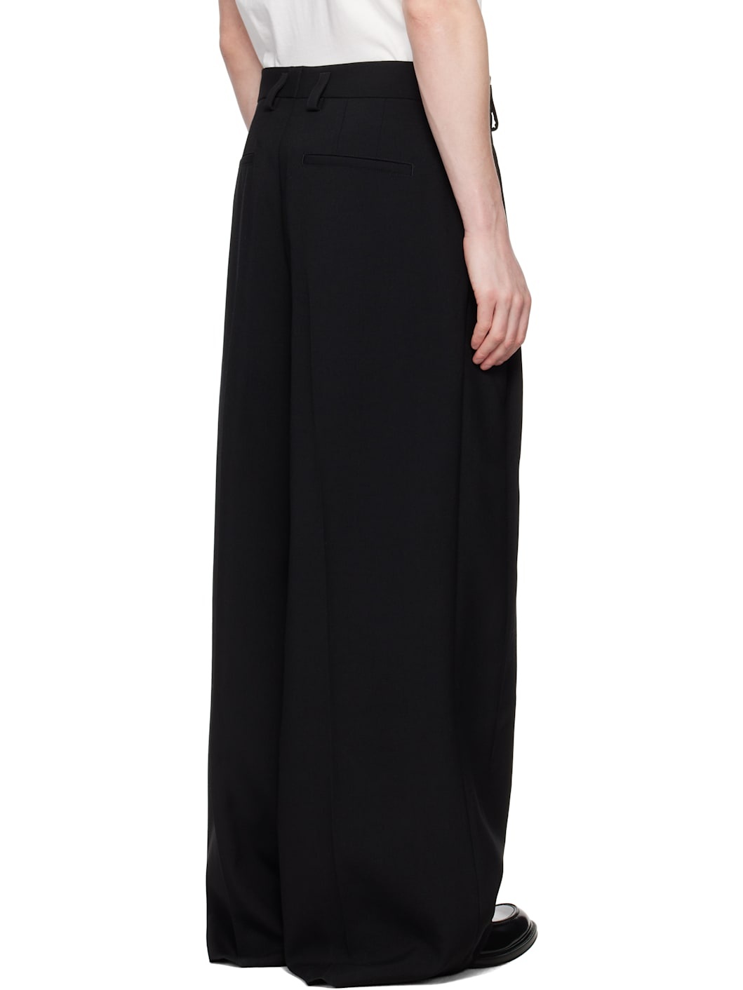 Black Wool Trousers - 3