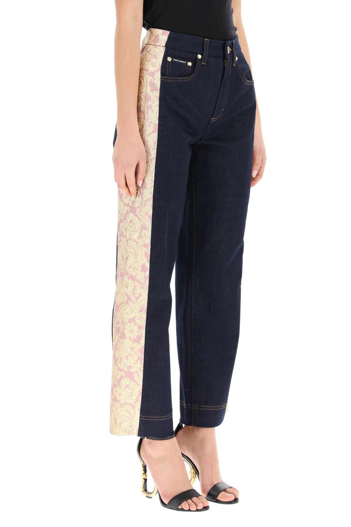 JEANS WITH BROCADE BANDS - 3